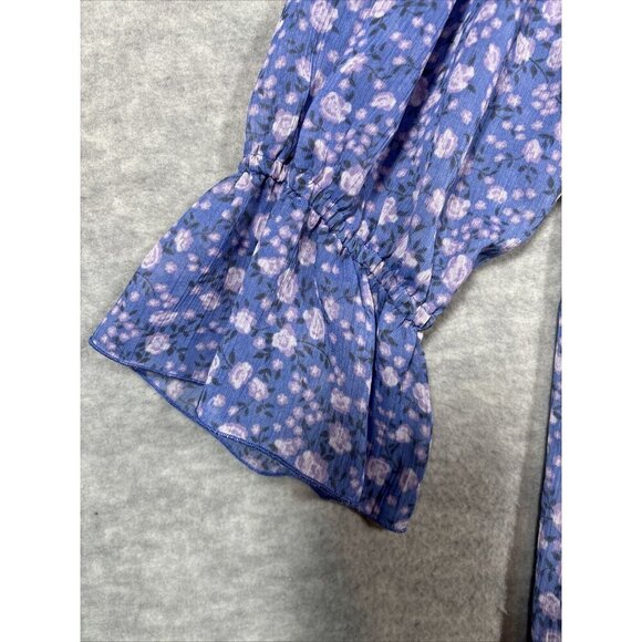 Free People  Shirt Sz M Floral Embroidered Cottage Peasant‎ Boho Floral - Picture 4 of 7